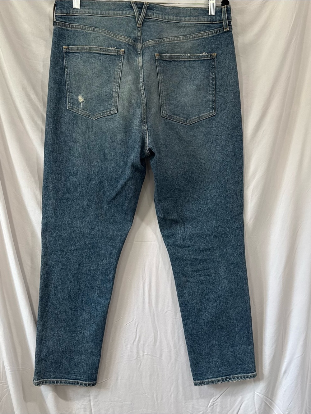 Veronica Beard Ryleigh Slim Straight High Rise jeans in Nile blue wash - Picture 9 of 9